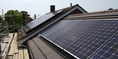 5 bed solar panel install Gt Barford